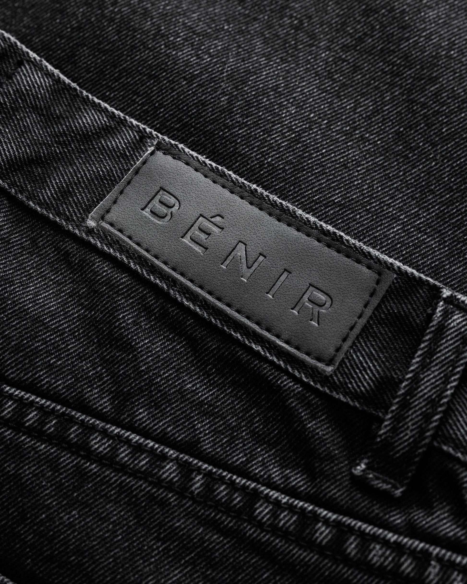 Benir Clothing Relaxed Carpenter Denim - Blackout — 28 — Detail View