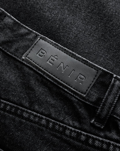 Benir Clothing Relaxed Carpenter Denim - Blackout — 28 — Detail View