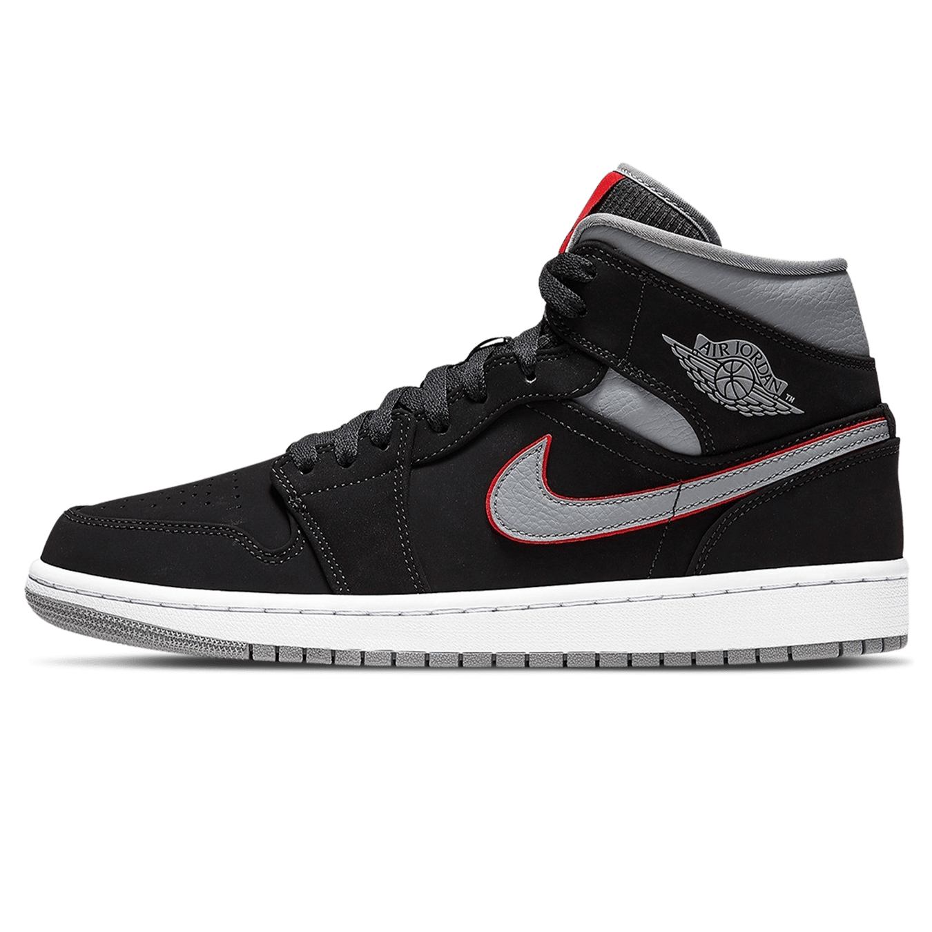 Air Jordan 1 Mid 'Black Grey' — UK 3 | EU 35.5 | US 3.5 — Front View