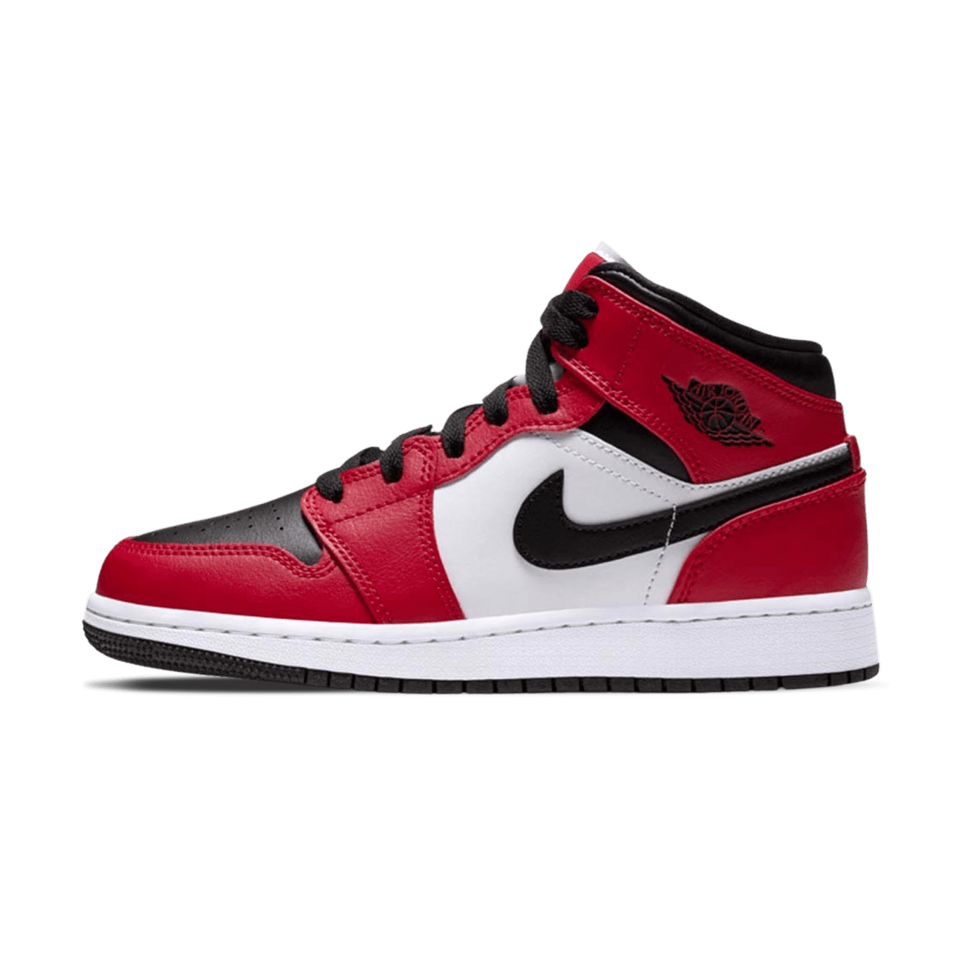 Air Jordan 1 Mid Chicago Black Toe GS — 2 UK | 34 EU — Front View