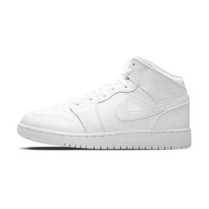 Air Jordan 1 Mid GS 'Triple White' — UK 13.5 | EU 32 | US 1Y — Front View