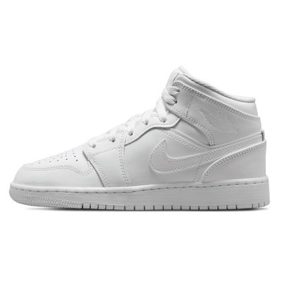 Air Jordan 1 Mid GS 'Triple White' 2023 — UK 13.5 | EU 32 | US 1Y — Front View