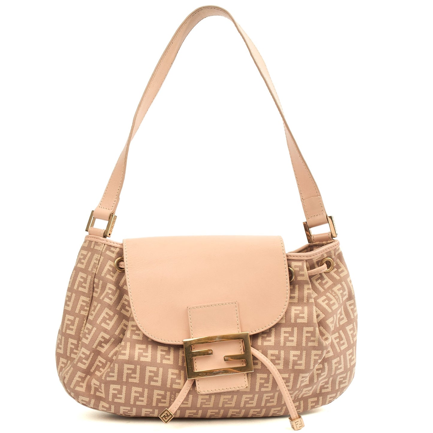 Fendi Shoulder Bag  BAGUETTE MAMMA in Zucca FF, Canvas — Front View