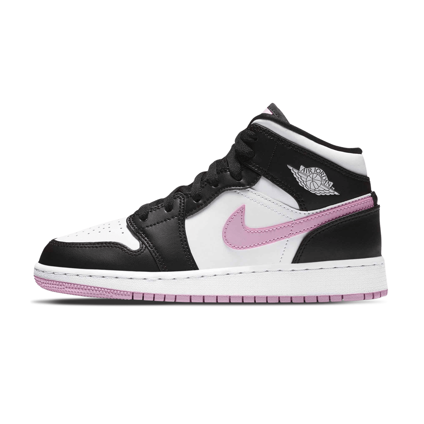 Air Jordan 1 Mid GS 'White Light Arctic Pink' — UK 13.5 | EU 32 | US 1Y — Front View