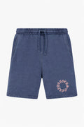 PLAYERS ONLY WASHED NAVY EMBROIDERED SHORTS — Small — Front View