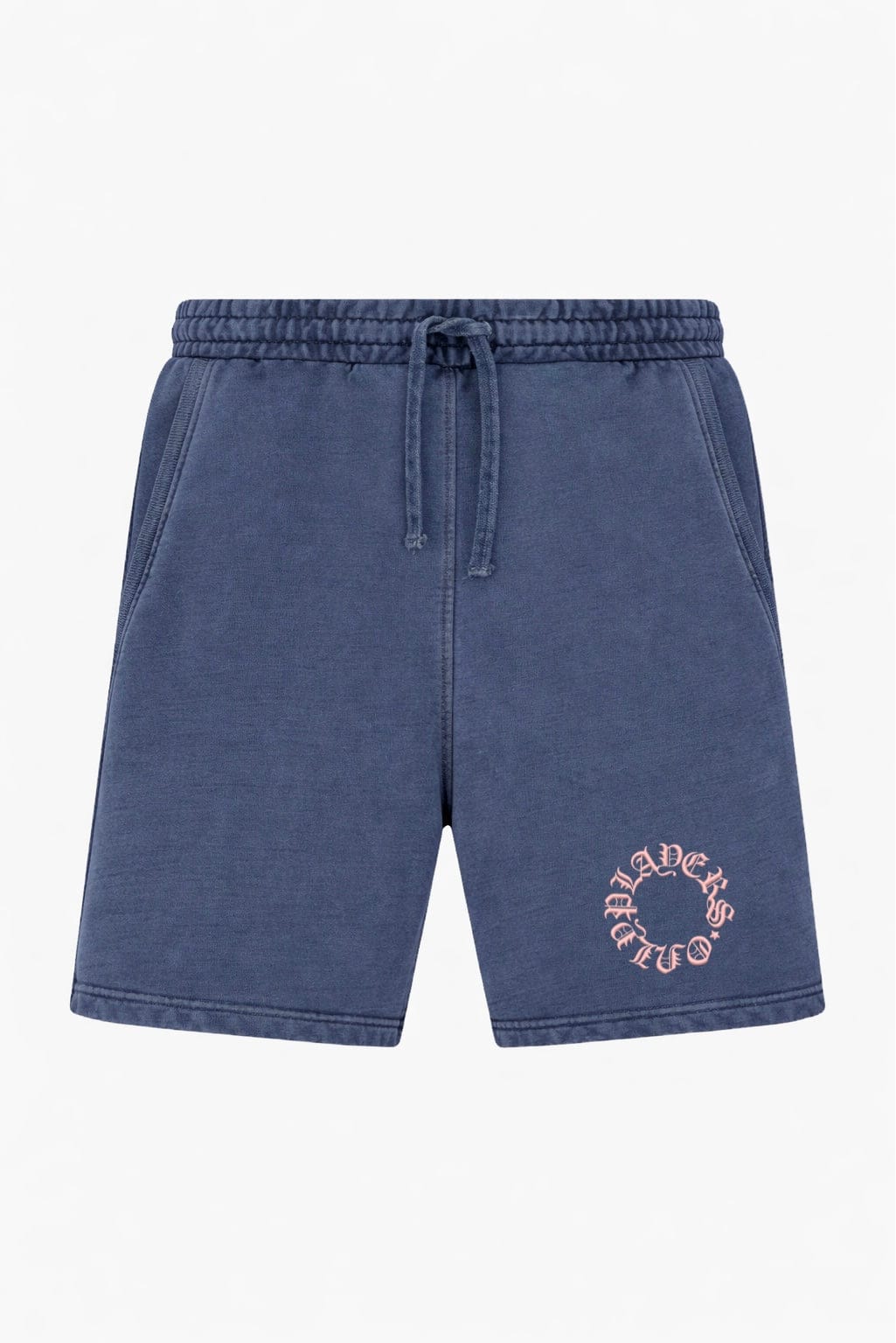 PLAYERS ONLY WASHED NAVY EMBROIDERED SHORTS — Small — Front View