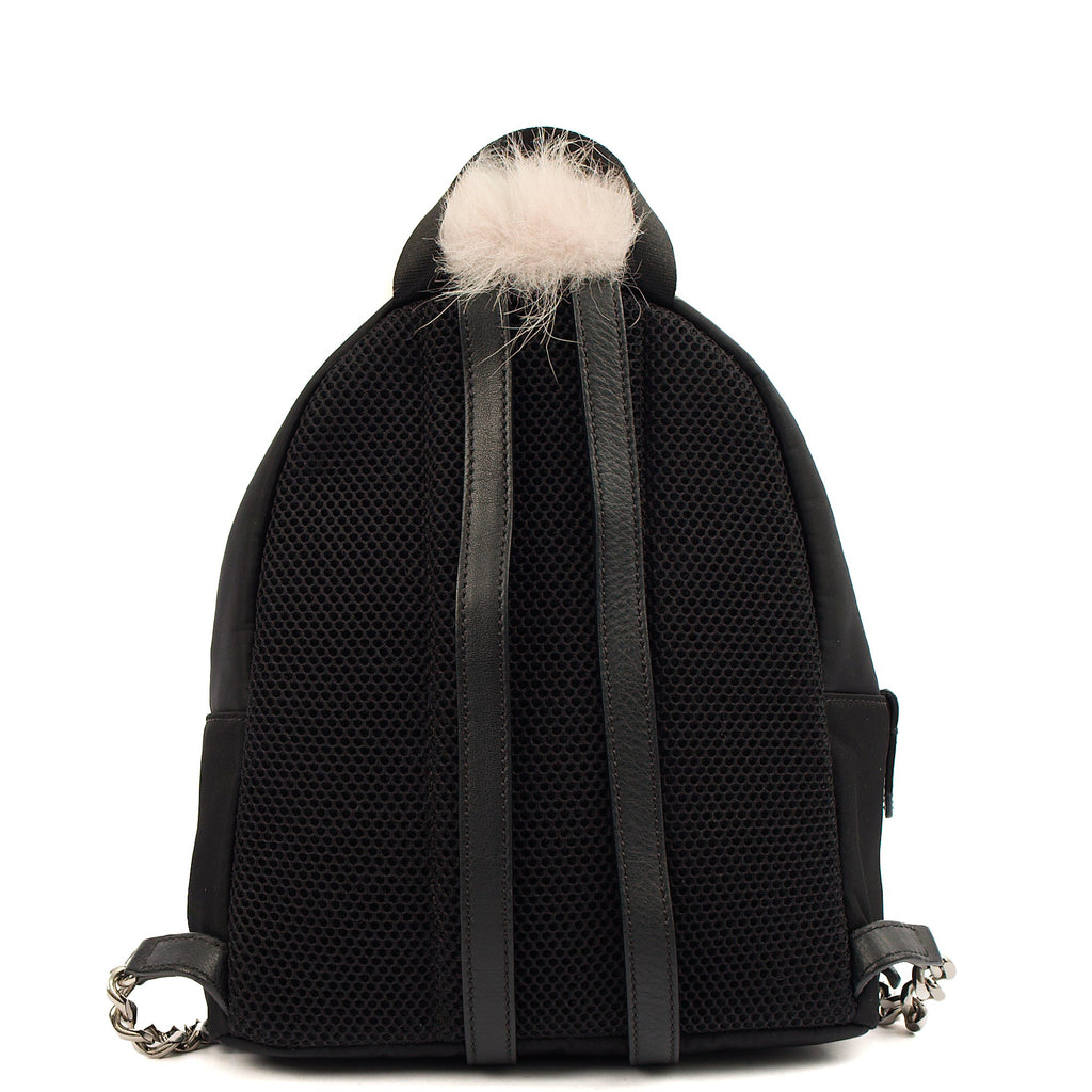 Fendi Mini Backpack Monster Backpack in Black, Fabric — Top View