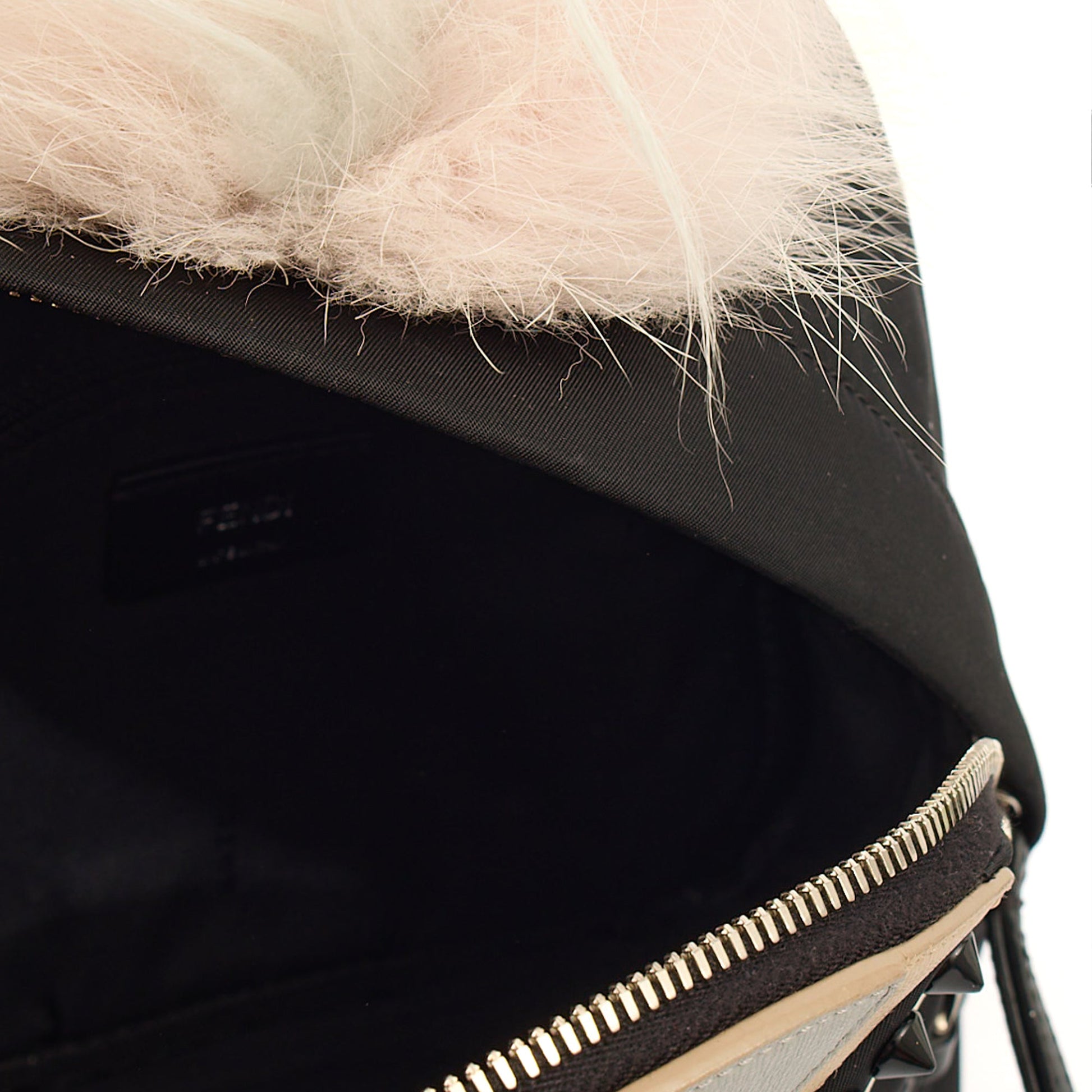 Fendi Mini Backpack Monster Backpack in Black, Fabric — Lifestyle View