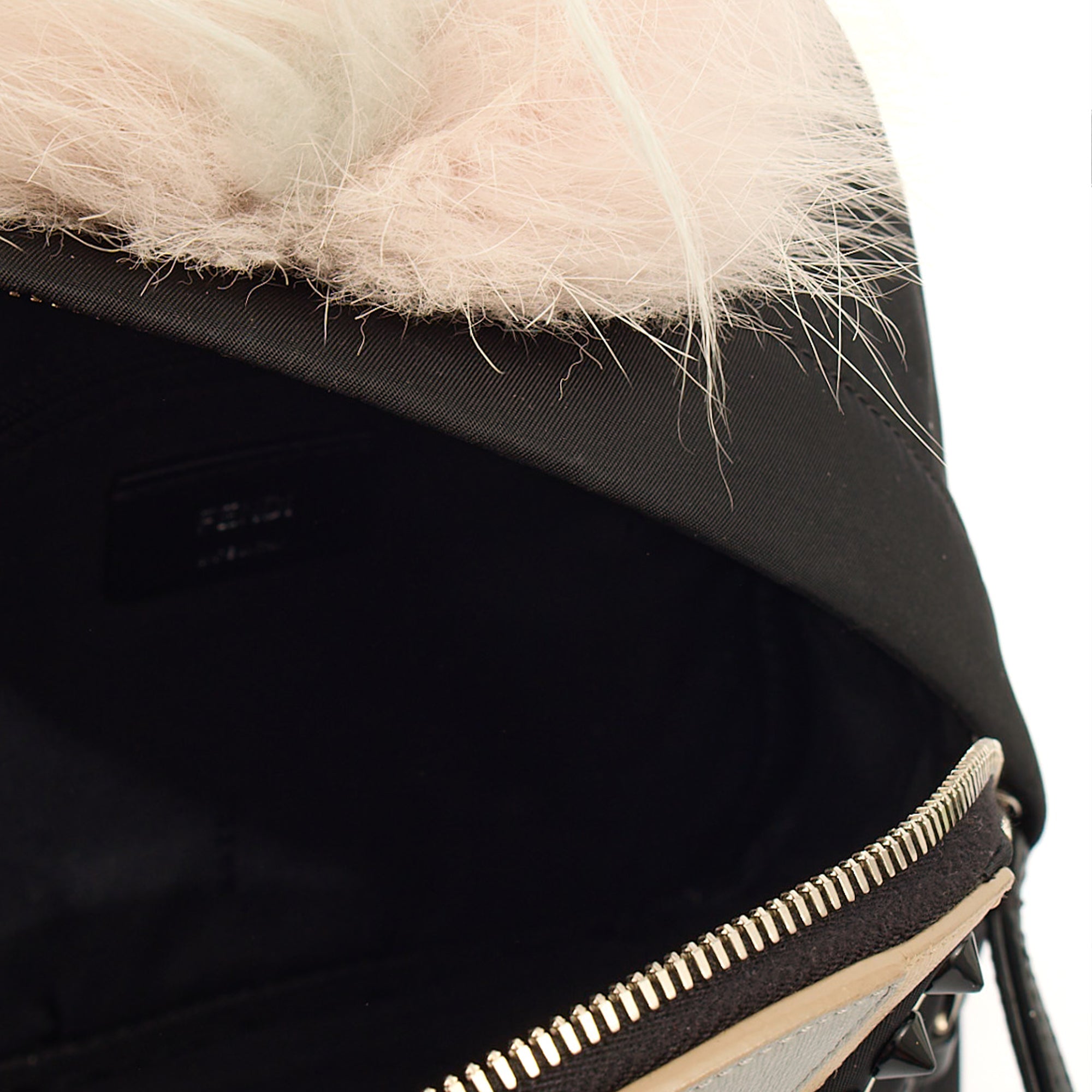 Fendi Mini Backpack Monster Backpack in Black, Fabric — Lifestyle View
