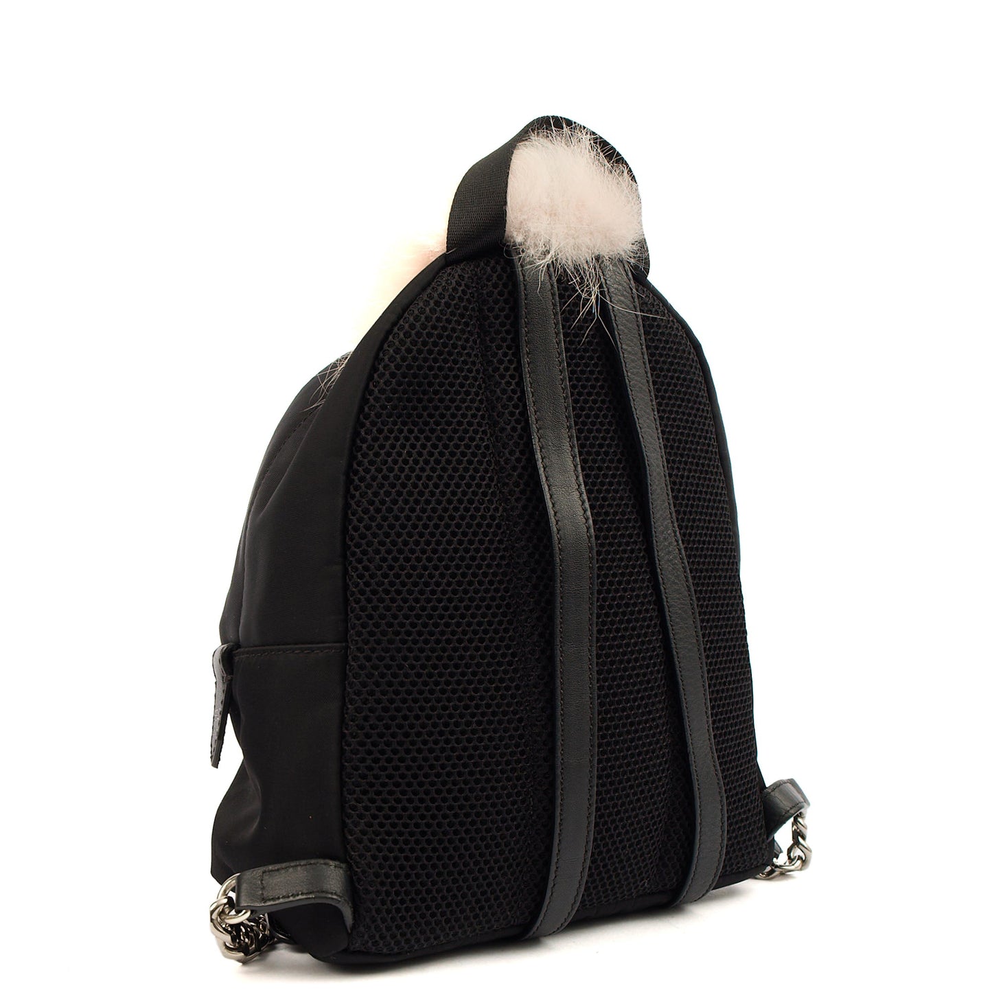 Fendi Mini Backpack Monster Backpack in Black, Fabric — Back View