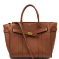 Mulberry Tote Zipped Bayswater in Oak, Calfskin Leather — Front View