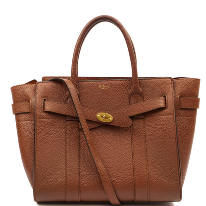 Mulberry Tote Zipped Bayswater in Oak, Calfskin Leather — Front View