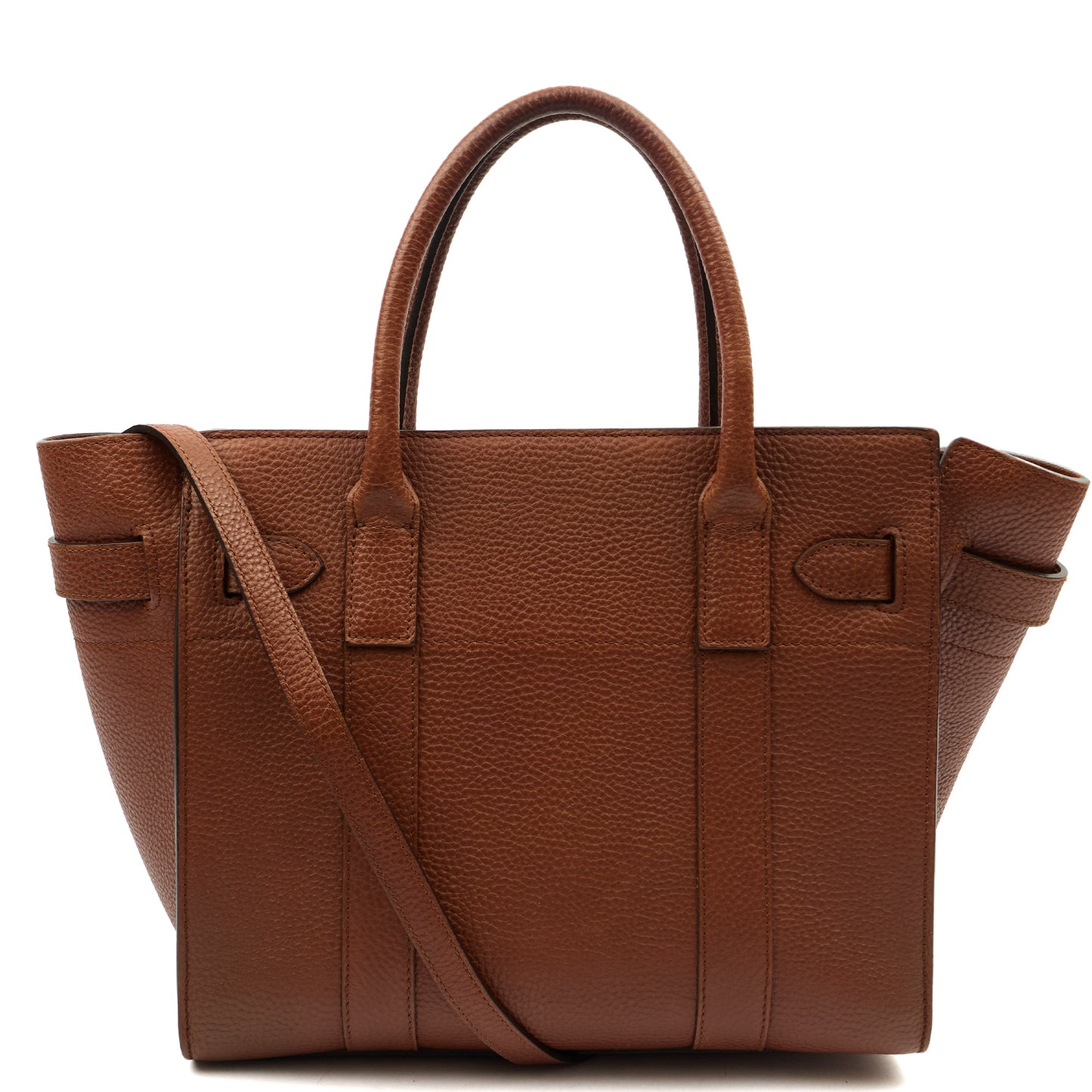 Mulberry Tote Zipped Bayswater in Oak, Calfskin Leather — Back View