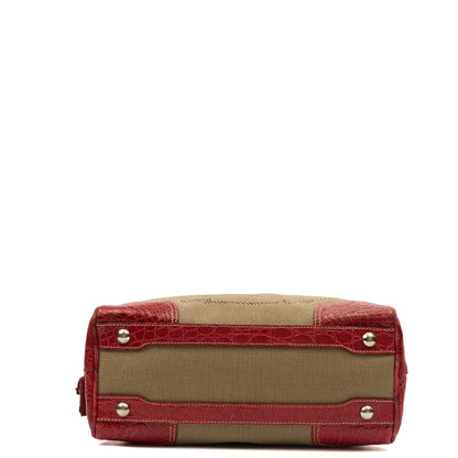 Prada Shoulder Bag Shoulder Bag in Red, Fabric — Detail View