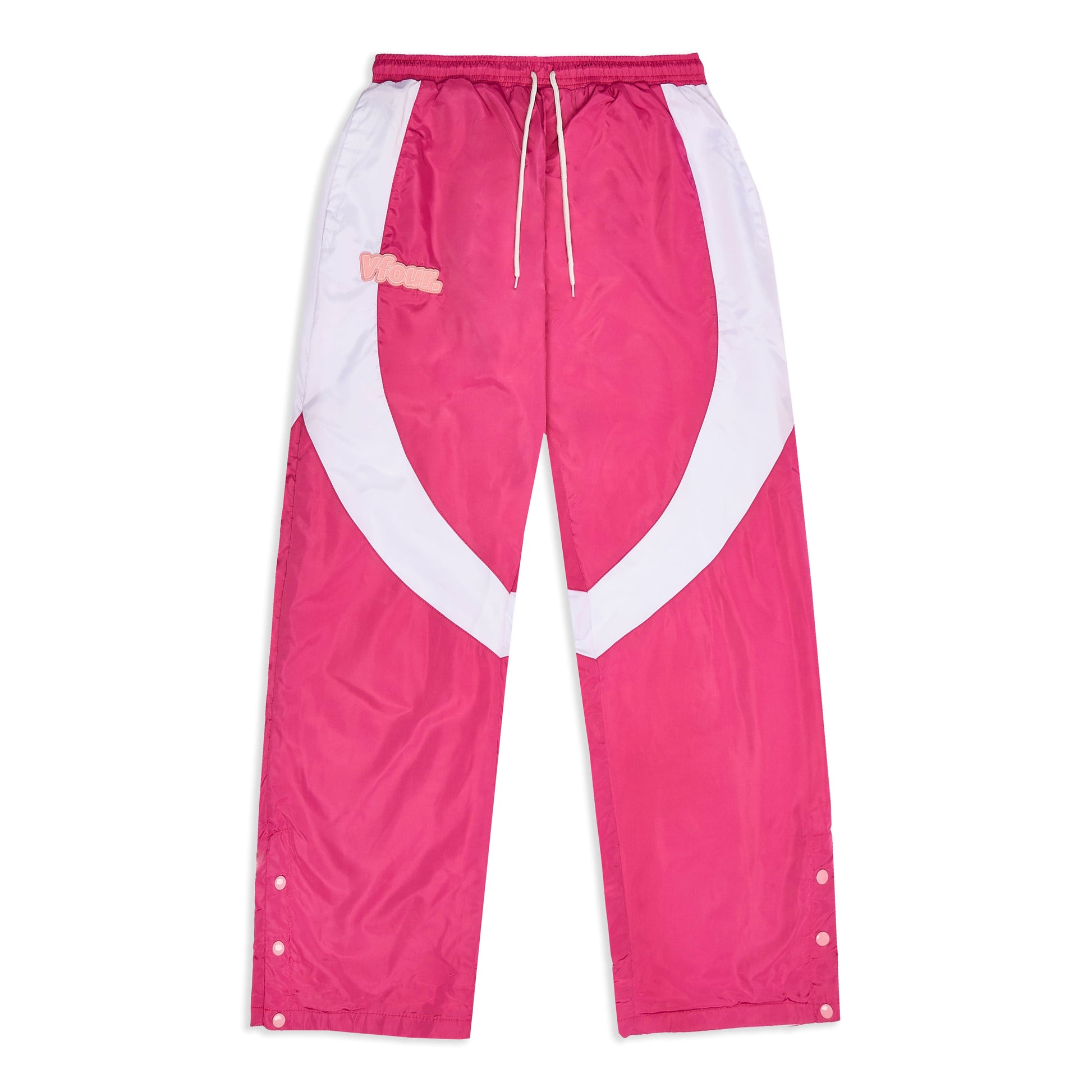 Vfour Ldn Pink Windbreaker Sweatpants — S — Front View