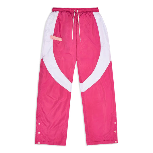 Vfour Ldn Pink Windbreaker Sweatpants — S — Front View