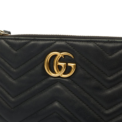 Gucci Cross Body Marmont Mini Chain Bag in Black, Leather — Lifestyle View