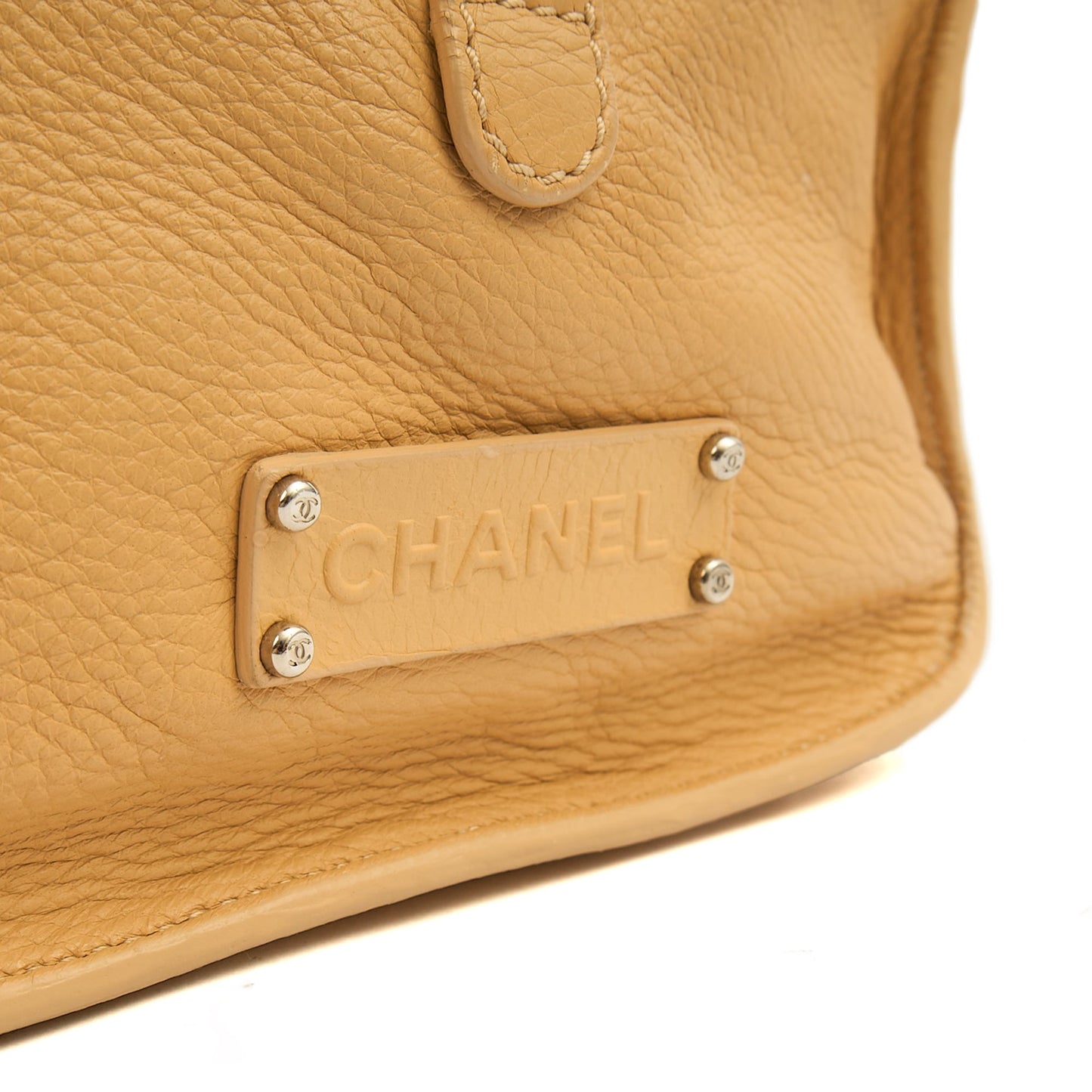 Chanel Top Handle Bowler in Cream, Calfskin Leather — Lifestyle View