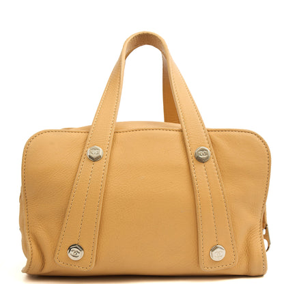 Chanel Top Handle Bowler in Cream, Calfskin Leather — Alternate View 10