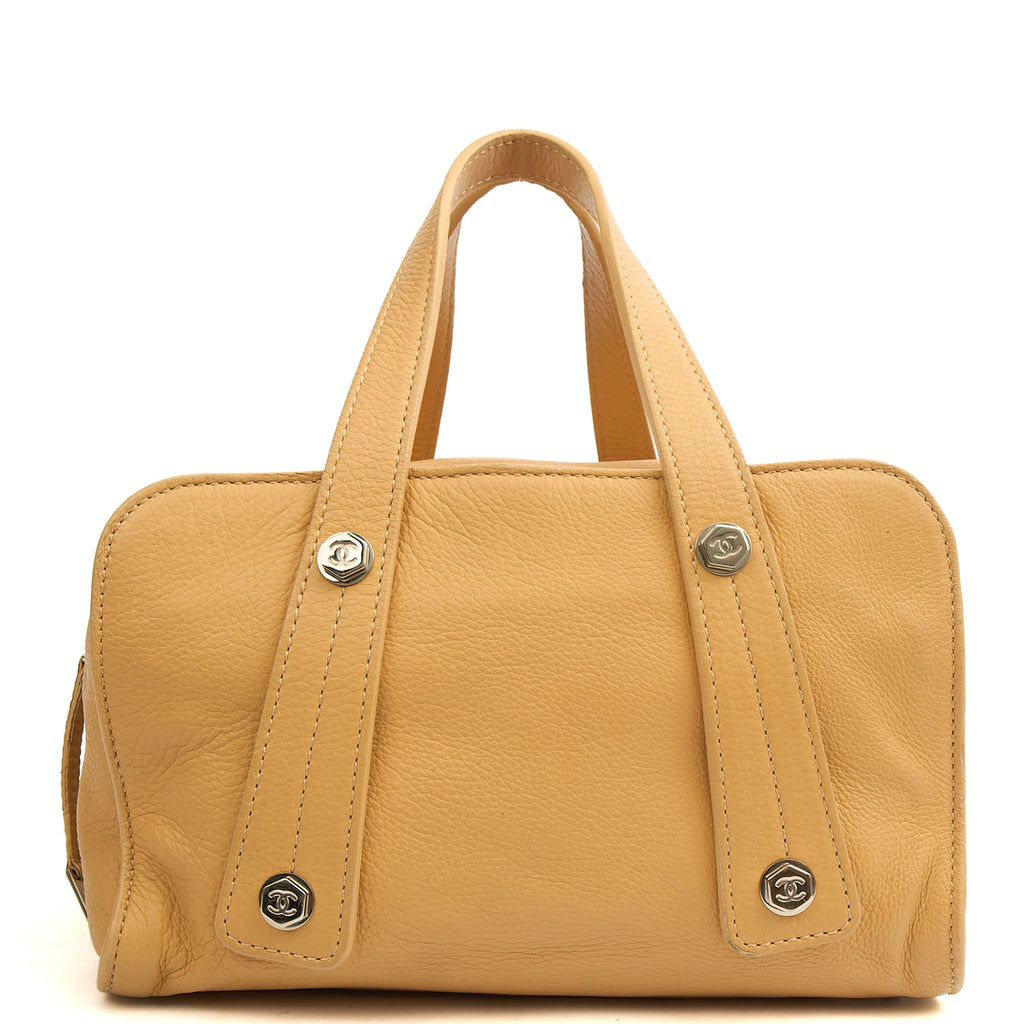 Chanel Top Handle Bowler in Cream, Calfskin Leather — Alternate View 13