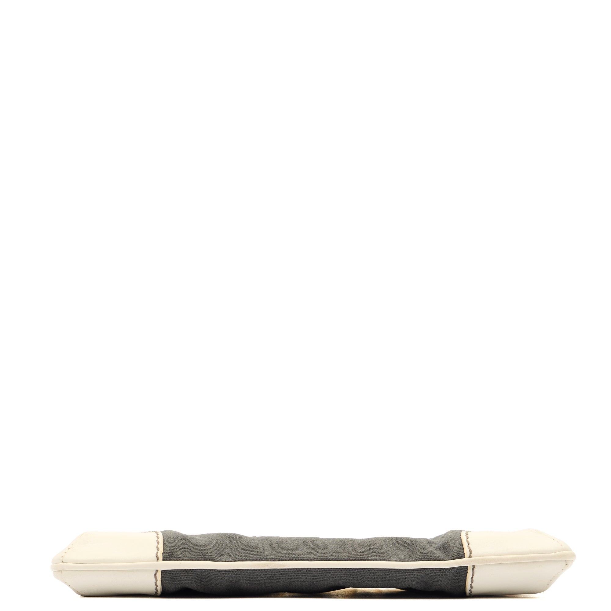 Chanel Shoulder Bag Vintage Shoulder Bag in Grey, Fabric — Top View