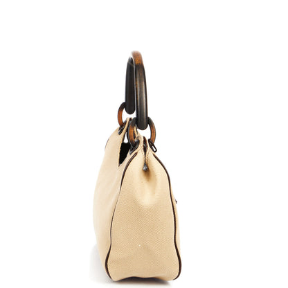 Gucci Shoulder Bag in Neutral, Fabric — Back View