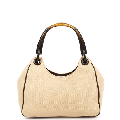 Gucci Shoulder Bag in Neutral, Fabric — Top View