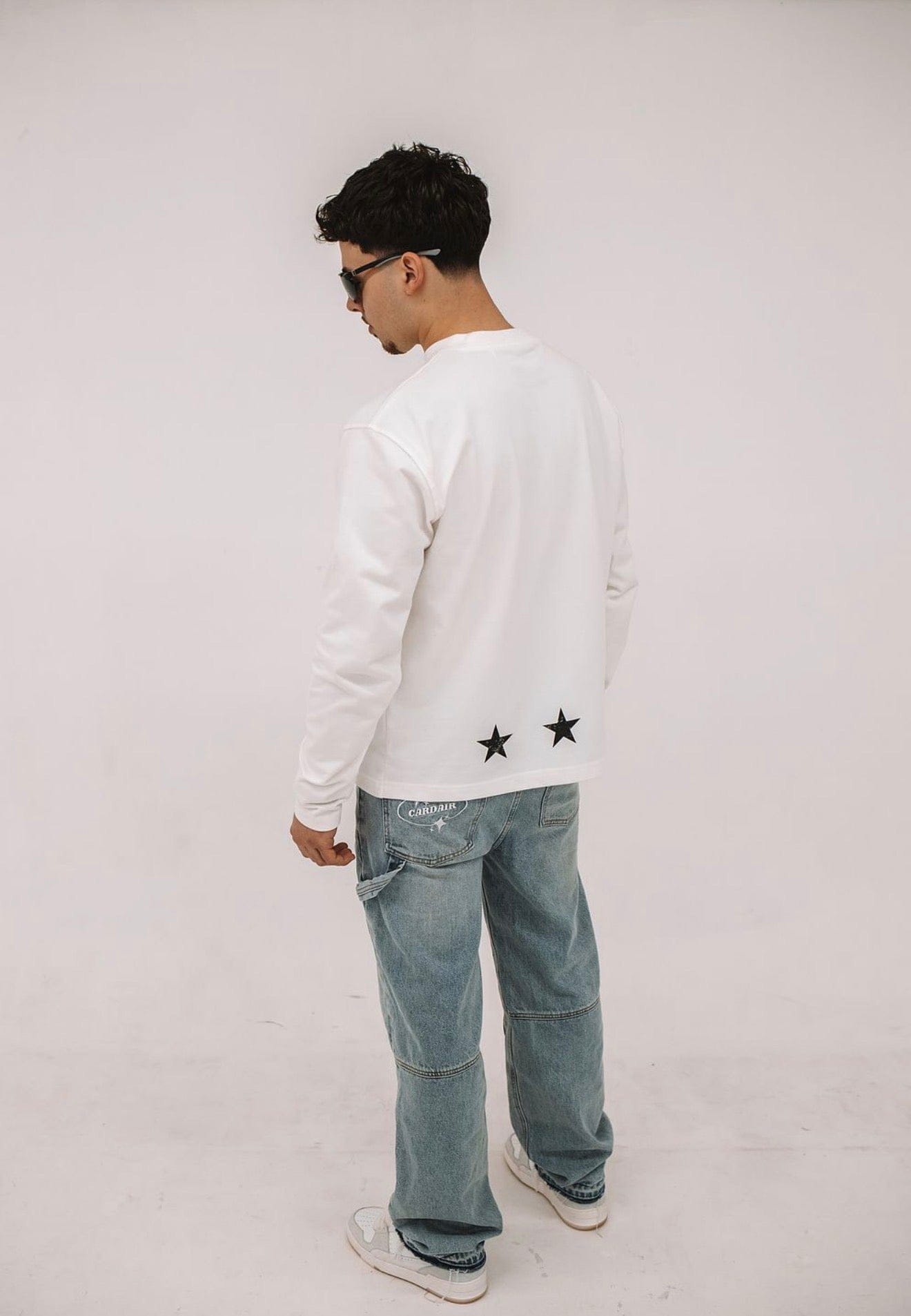 Cardair CD Star Long Sleve T Shirt - White — S — Back View