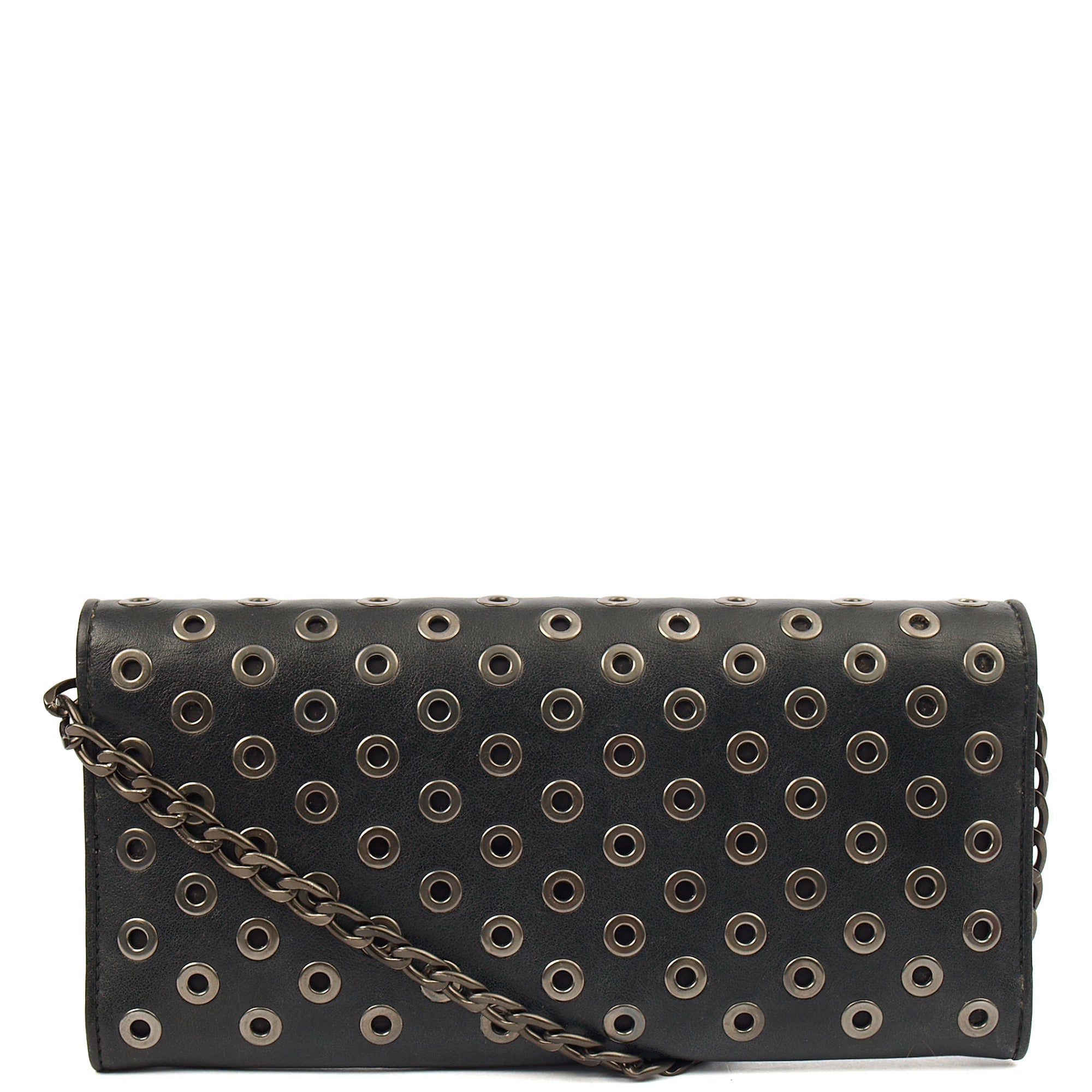 Prada Cross Body Wallet On Chain in Black, Calfskin — Alternate View 12