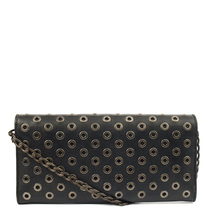 Prada Cross Body Wallet On Chain in Black, Calfskin — Alternate View 12