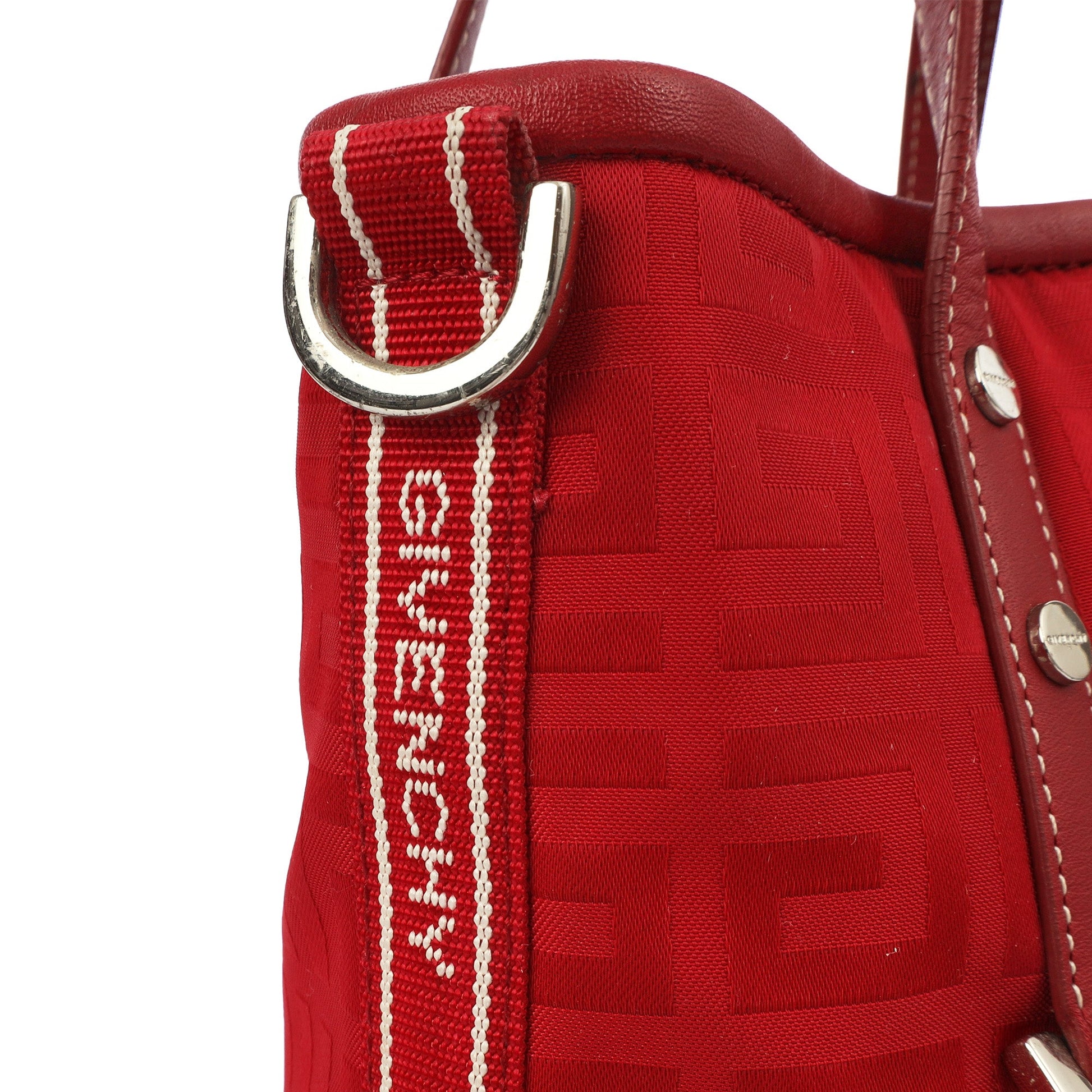 Givenchy Tote Shoulder Bag in Red, Fabric — Lifestyle View