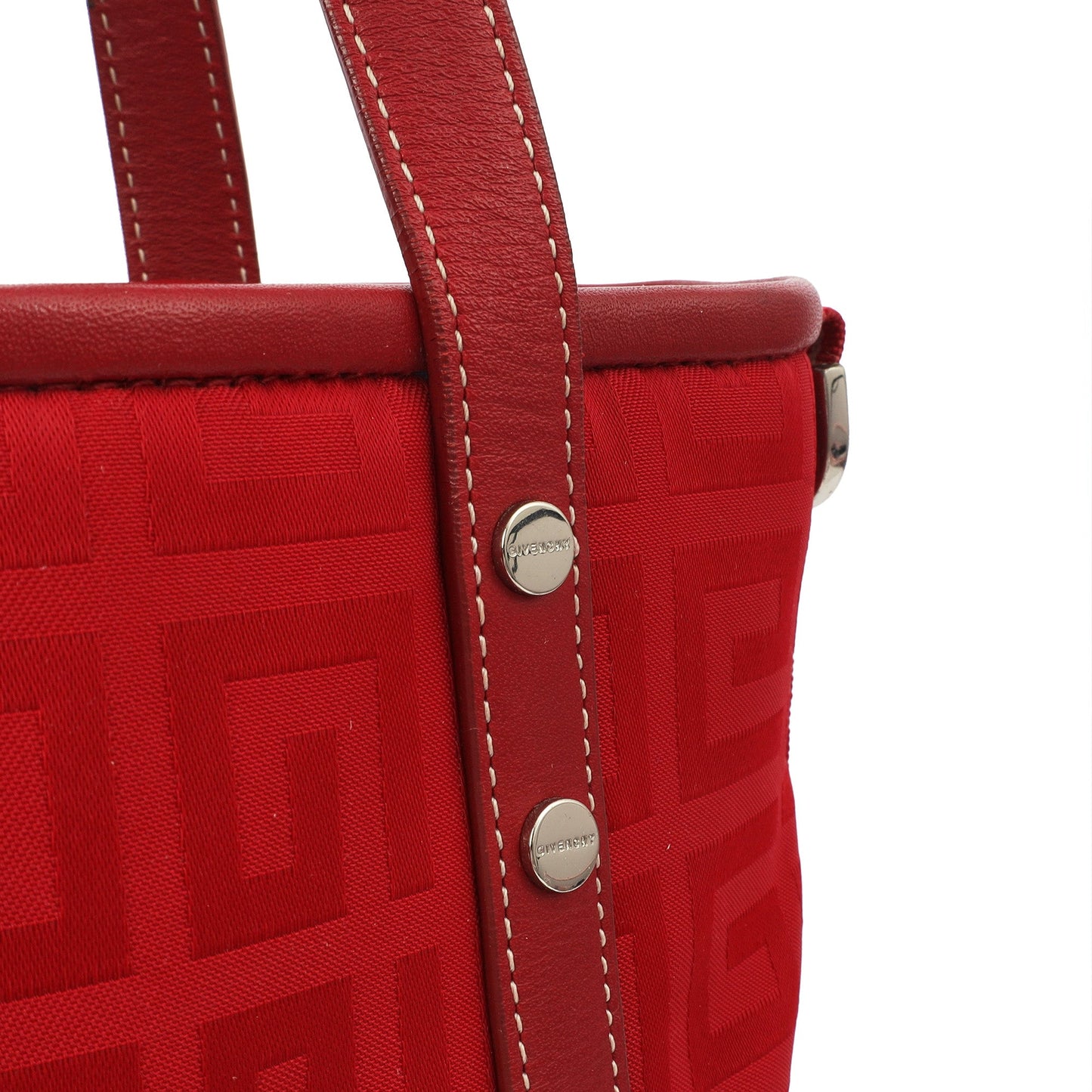 Givenchy Tote Shoulder Bag in Red, Fabric — Alternate View 12