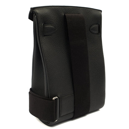 Hermes Cross Body Hac a Dos PM in Black, Togo Leather — Side View