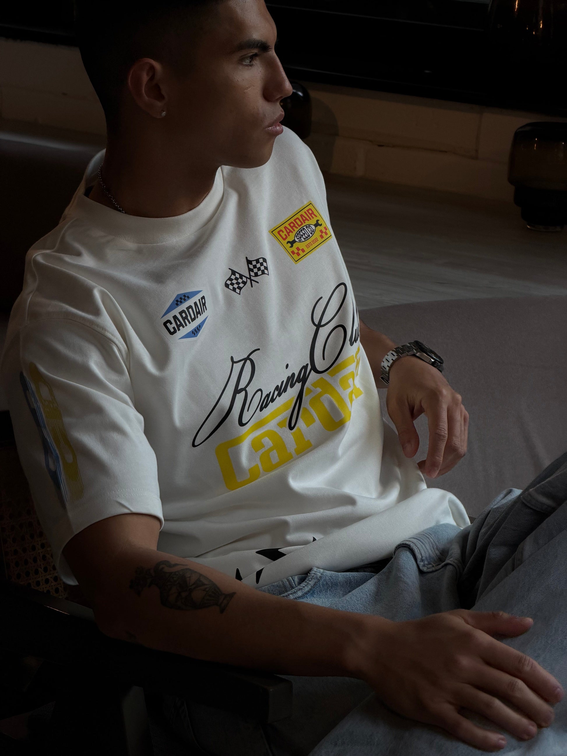 Cardair Racing Club T Shirt - White — XS — Top View