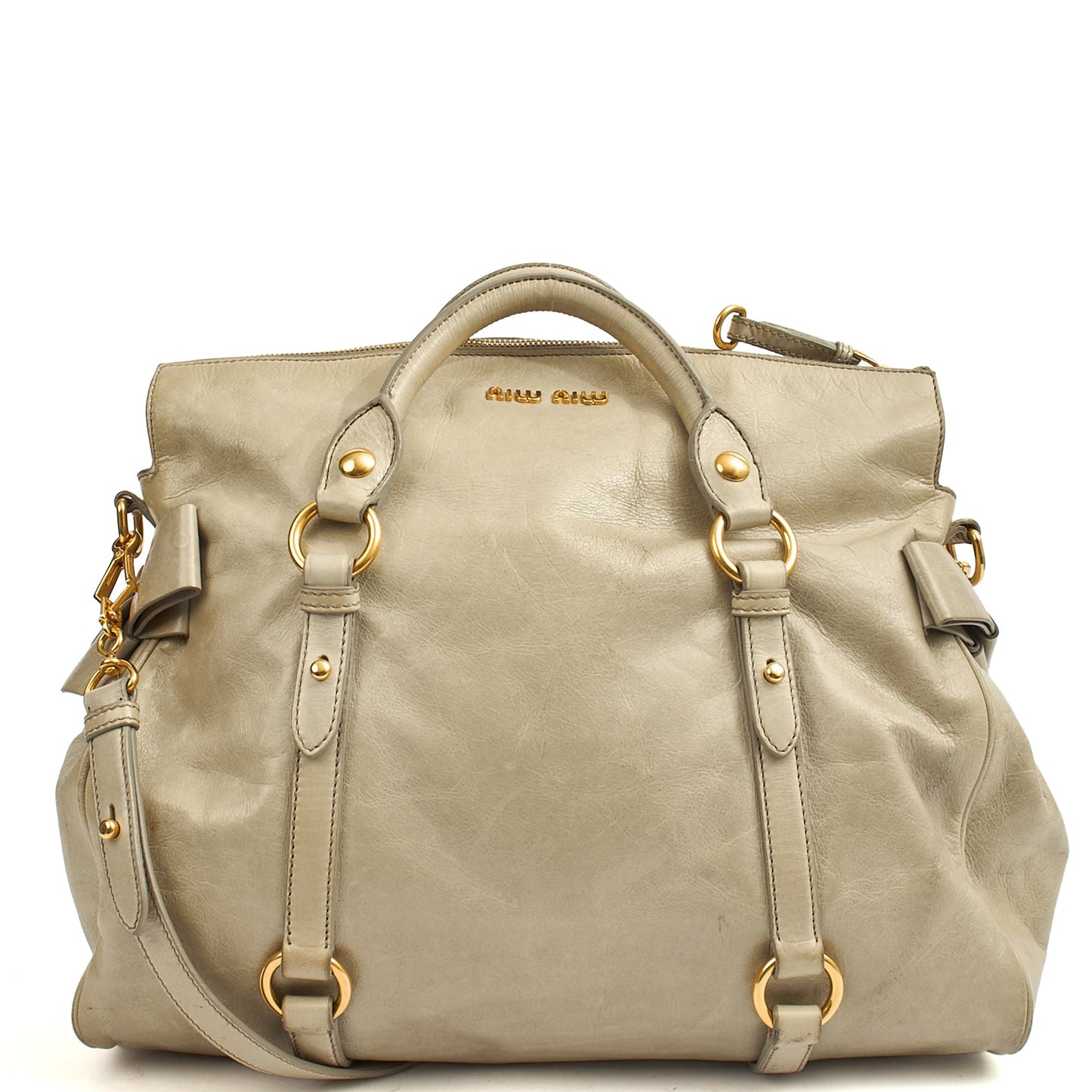 Miu Miu Tote in Grey, Exotic Effect Leather — Alternate View 16