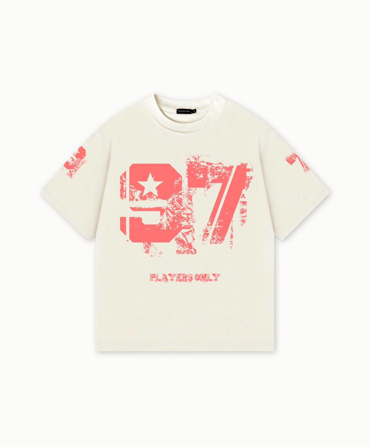 PLAYERS ONLY DISTRESSED 97 JERSEY TEE — Small — Front View