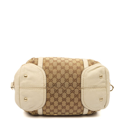 Gucci Shoulder Bag Tote in Brown, GG Supreme Canvas — Top View