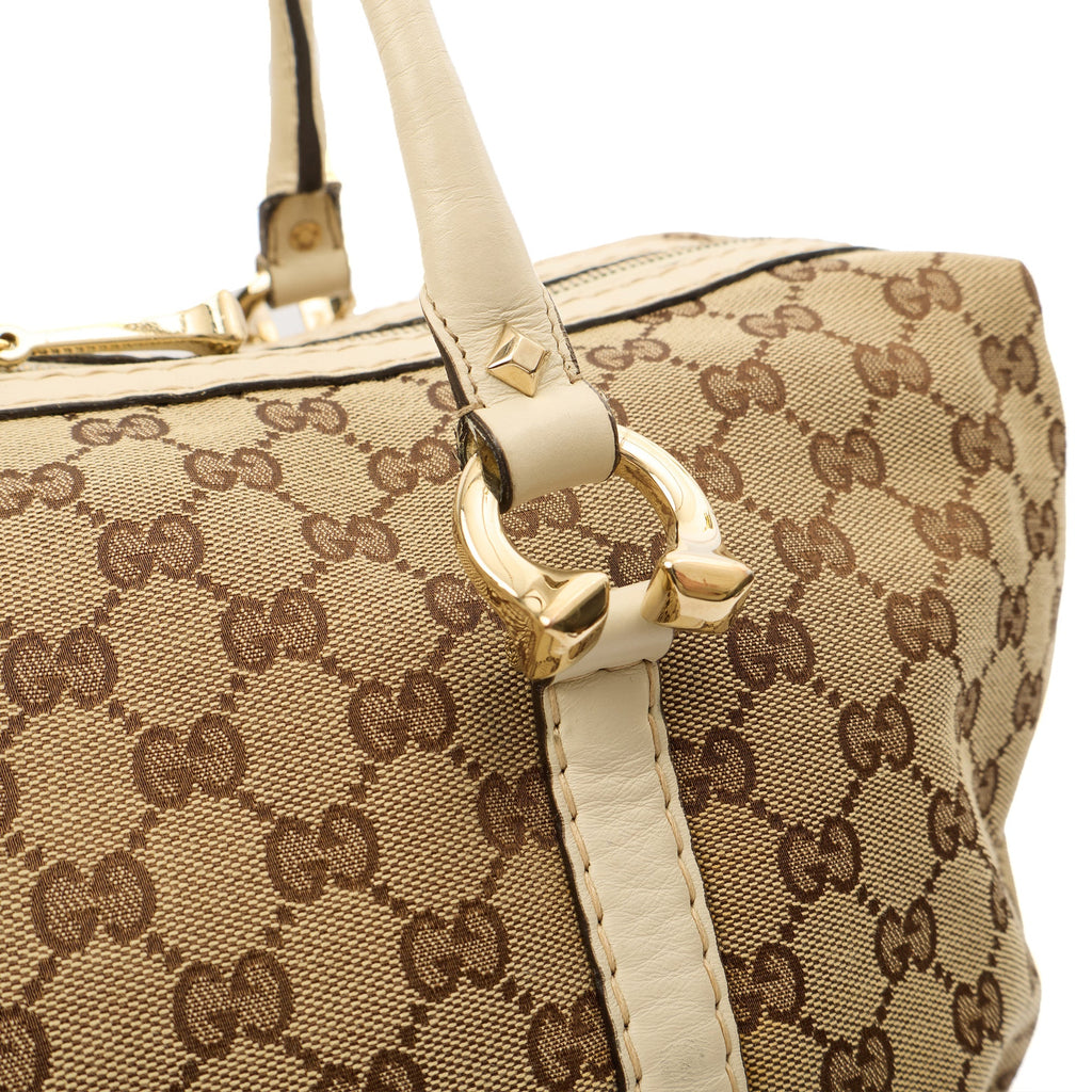 Gucci Shoulder Bag Tote in Brown, GG Supreme Canvas — Lifestyle View
