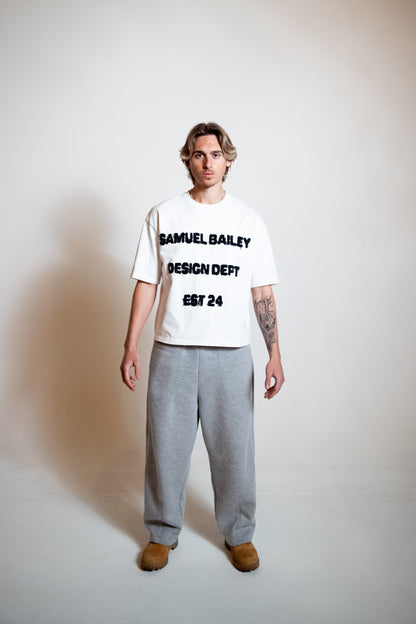Samuel Bailey White Design Dept Tee — S — Top View