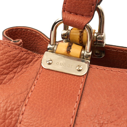 Gucci Tote Vintage Bamboo  in Orange, Leather — Lifestyle View