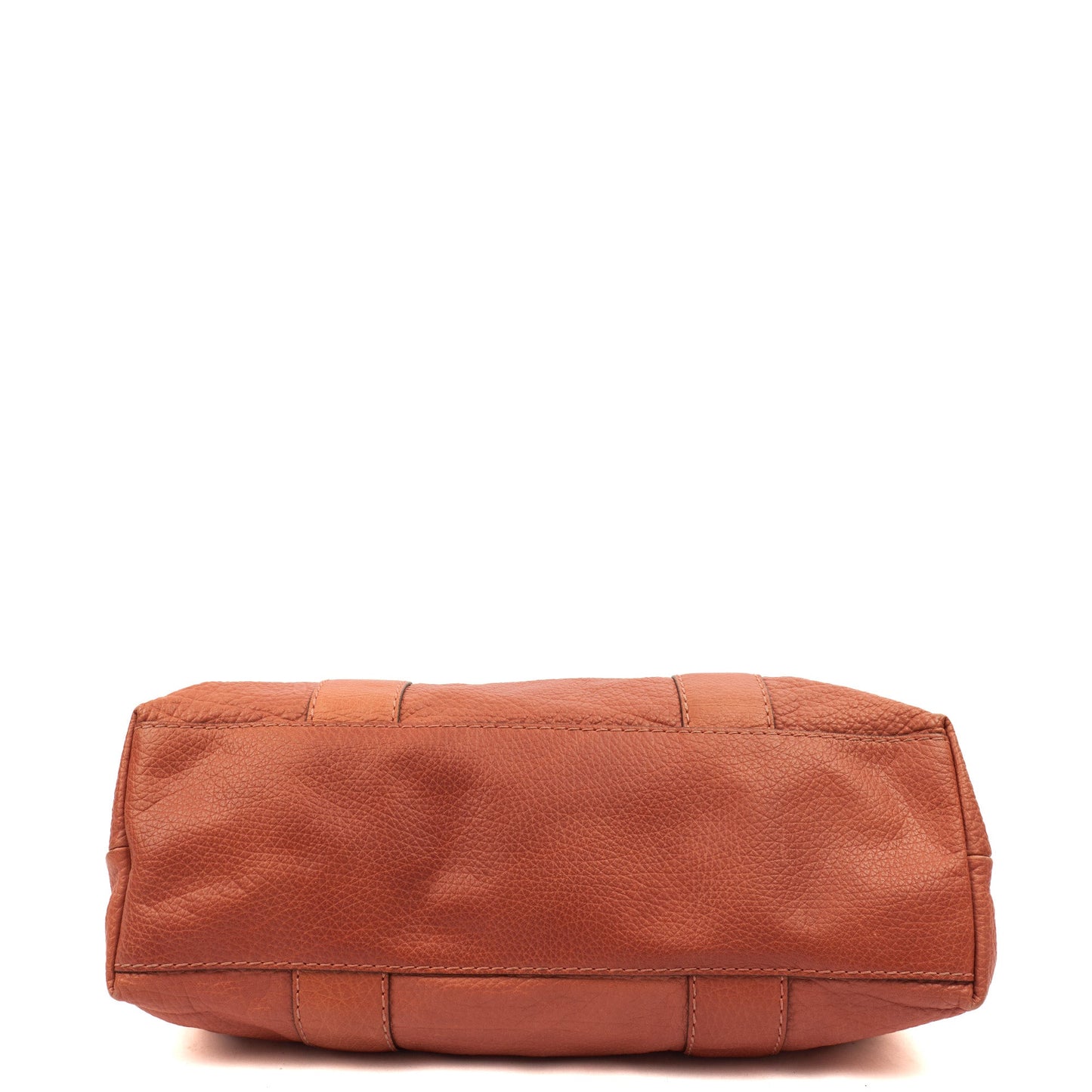 Gucci Tote Vintage Bamboo  in Orange, Leather — Detail View