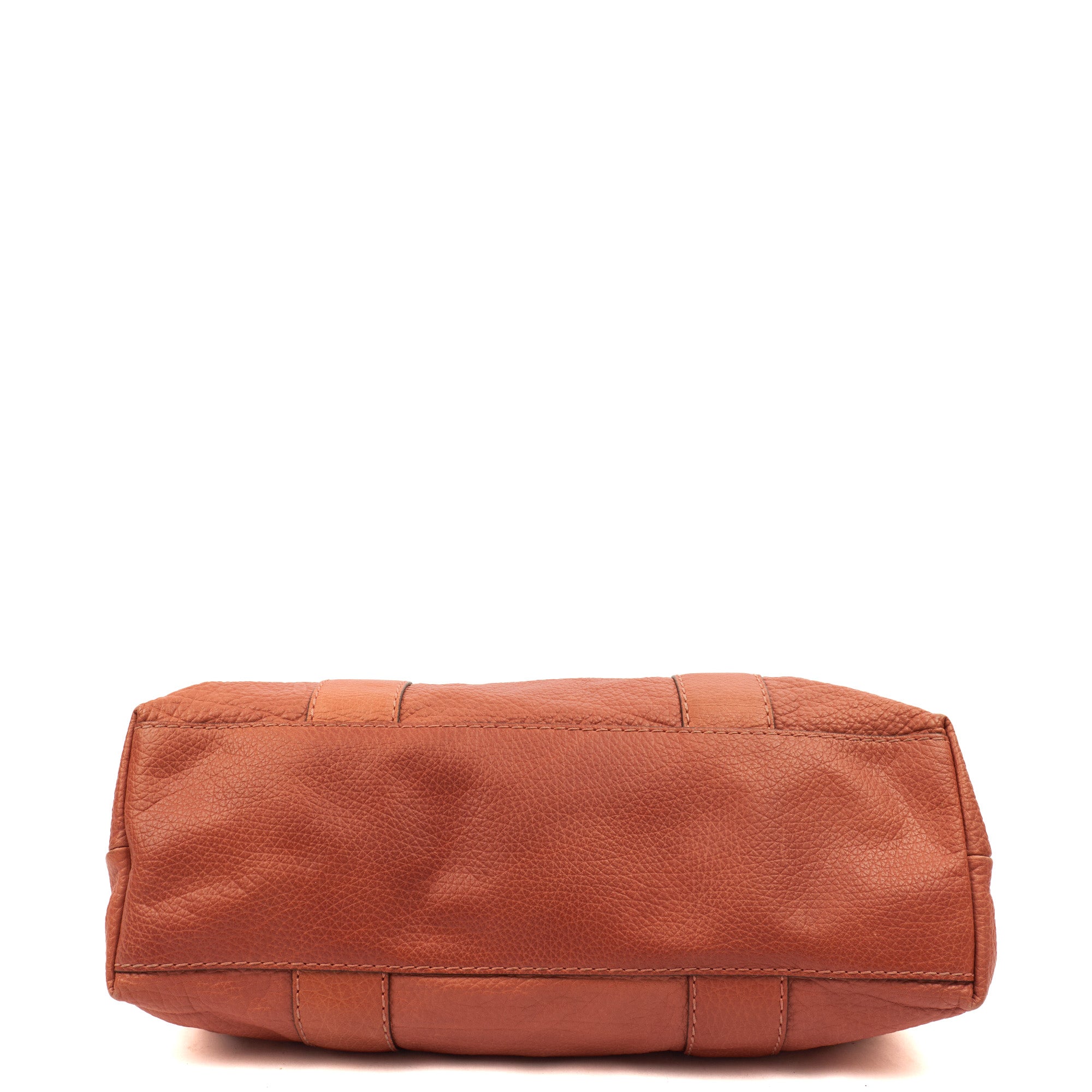 Gucci Tote Vintage Bamboo  in Orange, Leather — Detail View