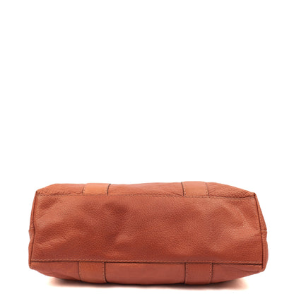 Gucci Tote Vintage Bamboo  in Orange, Leather — Detail View