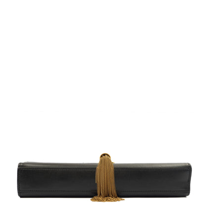 Saint Laurent Cross Body Kate Medium Tassle in Black, Calfskin Leather — Detail View