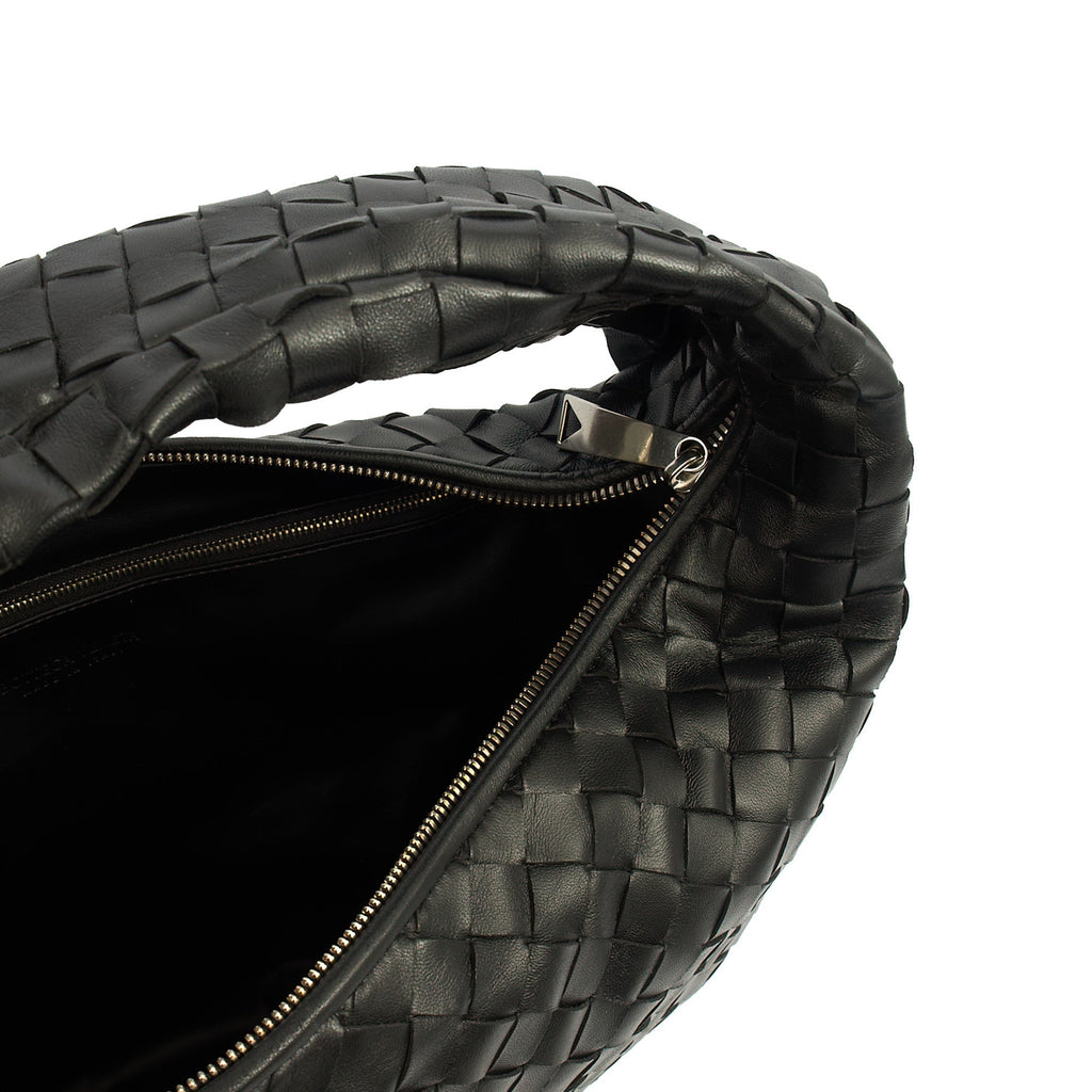Bottega Veneta Shoulder Bag Jodie - Teen in Black, Intrecciato Nappa — Alternate View 7