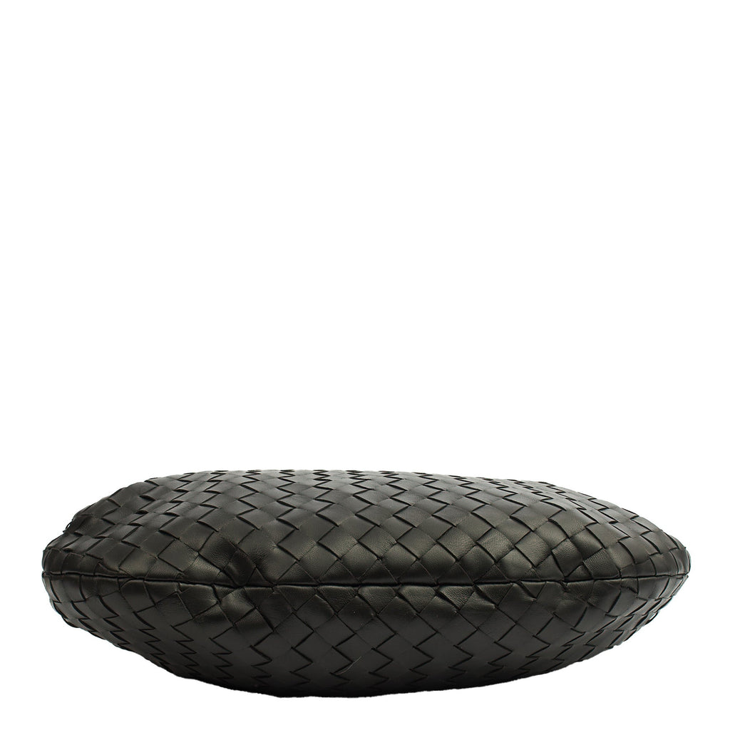 Bottega Veneta Shoulder Bag Jodie - Teen in Black, Intrecciato Nappa — Detail View