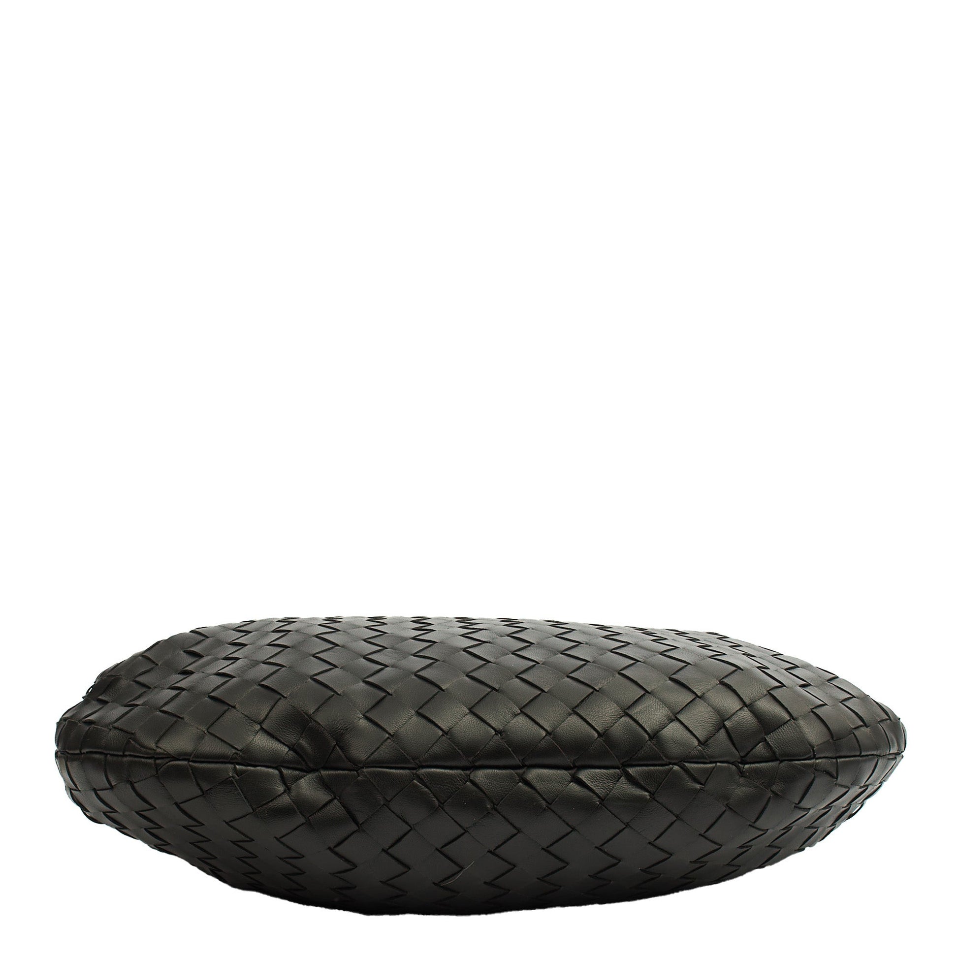 Bottega Veneta Shoulder Bag Jodie - Teen in Black, Intrecciato Nappa — Detail View