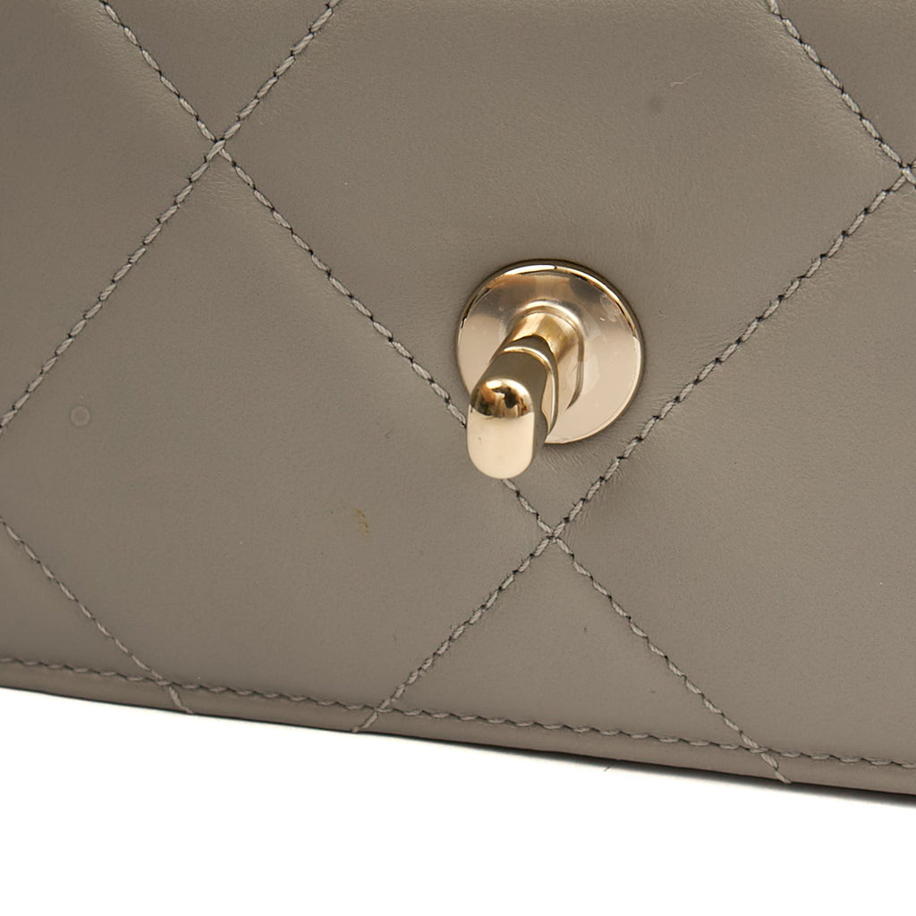 Chanel Cross Body Chanel Trendy Wallet On Chain in Grey, Lambskin Leather — Alternate View 11