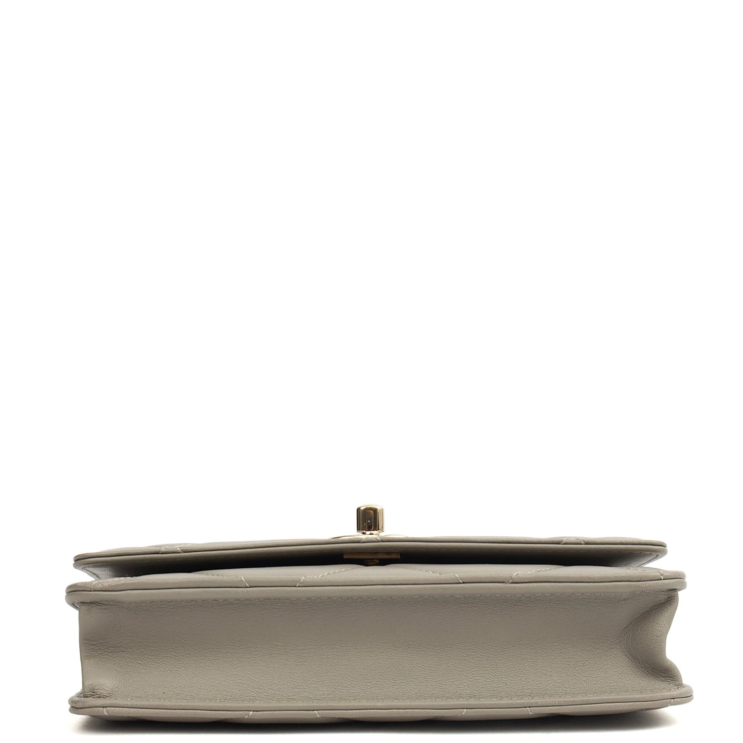 Chanel Cross Body Chanel Trendy Wallet On Chain in Grey, Lambskin Leather — Lifestyle View