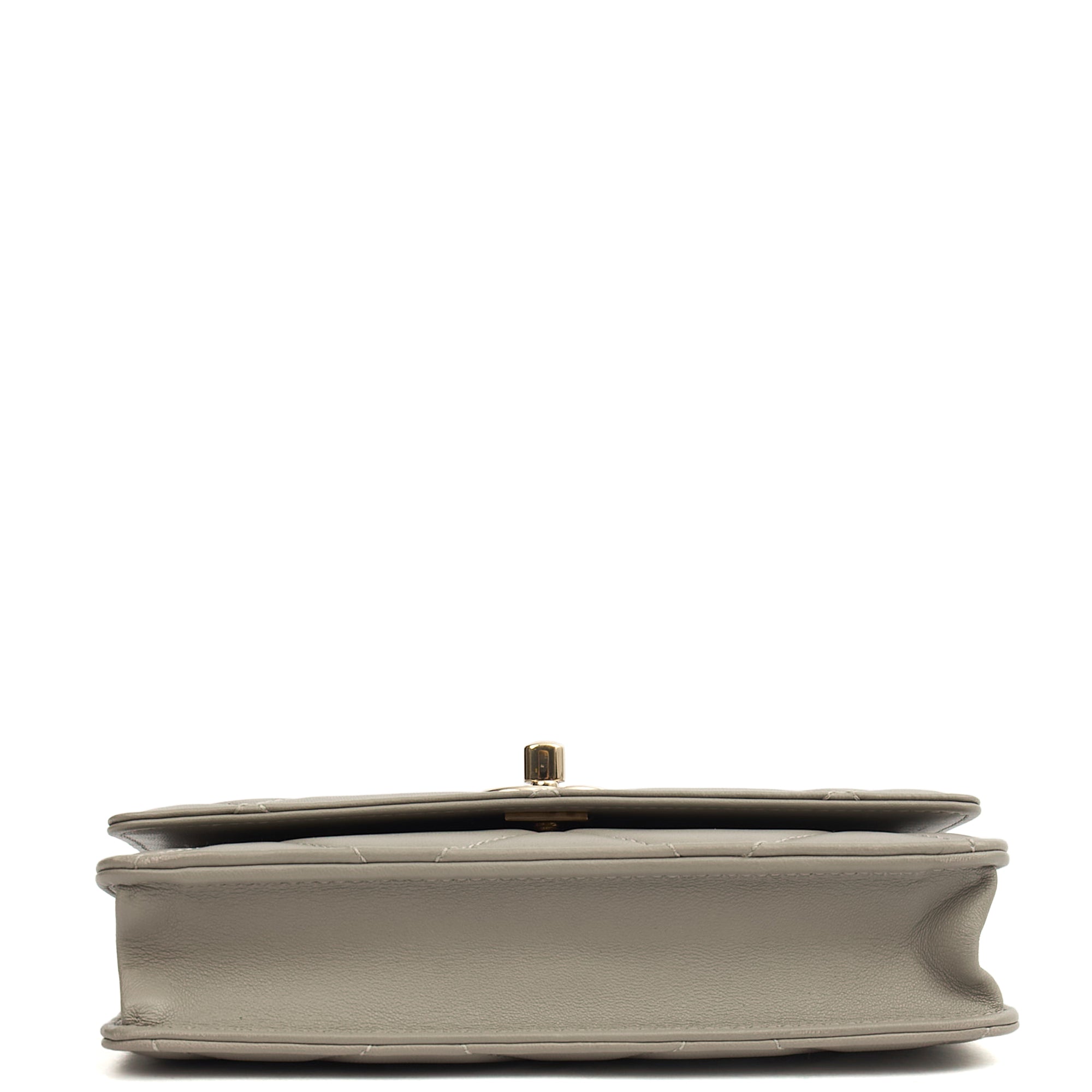 Chanel Cross Body Chanel Trendy Wallet On Chain in Grey, Lambskin Leather — Alternate View 18